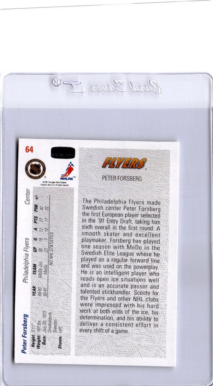 1991-92 Upper Deck #64 Peter Forsberg