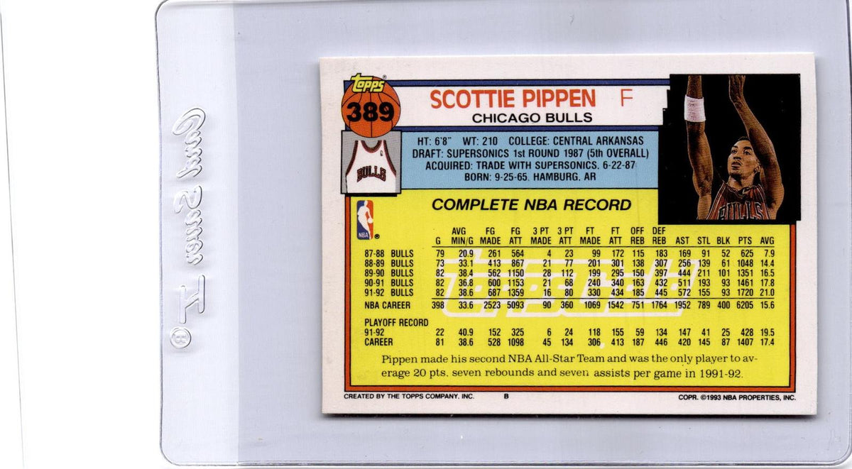 1992-93 Topps #389 Scottie Pippen Gold