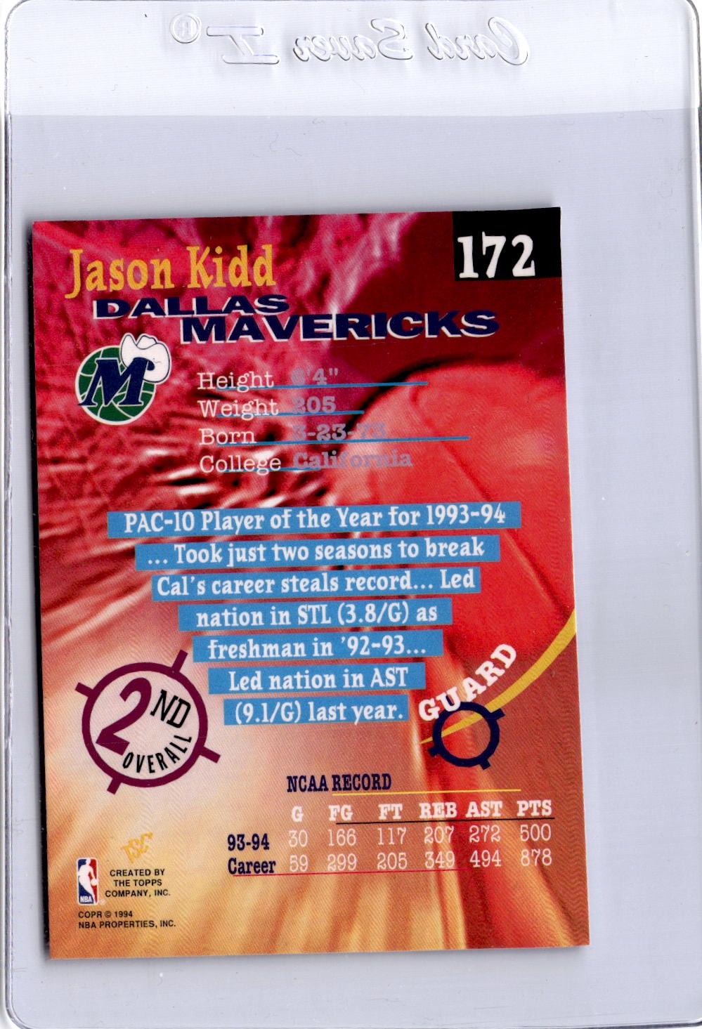 1994-95 Stadium Club #172 Jason Kidd