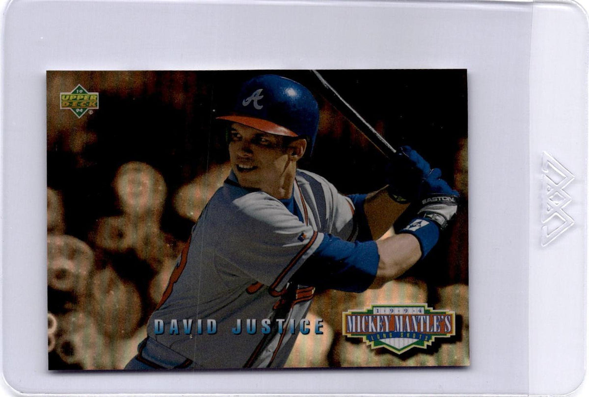 1994 Upper Deck #MM11 David Justice Mickey Mantle's Long Shots Electric Diamond