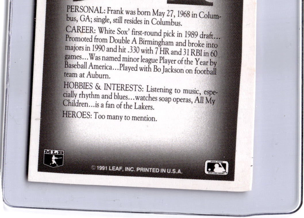 1991 Studio #40 Frank Thomas