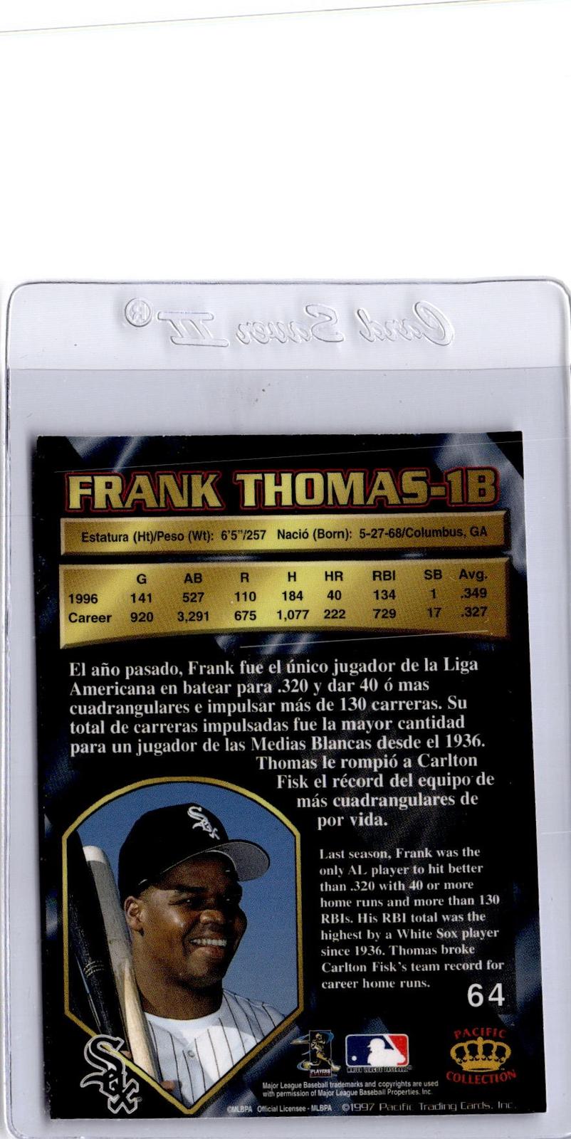 1997 Pacific Crown Collection #64 Frank Thomas