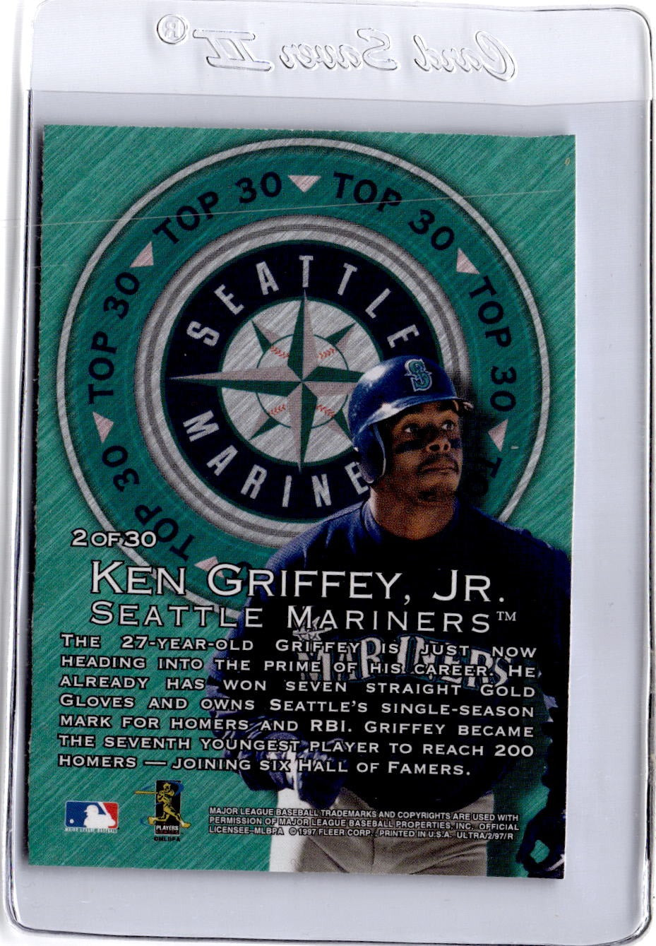 1997 Ultra #2 Ken Griffey, Jr. Top 30
