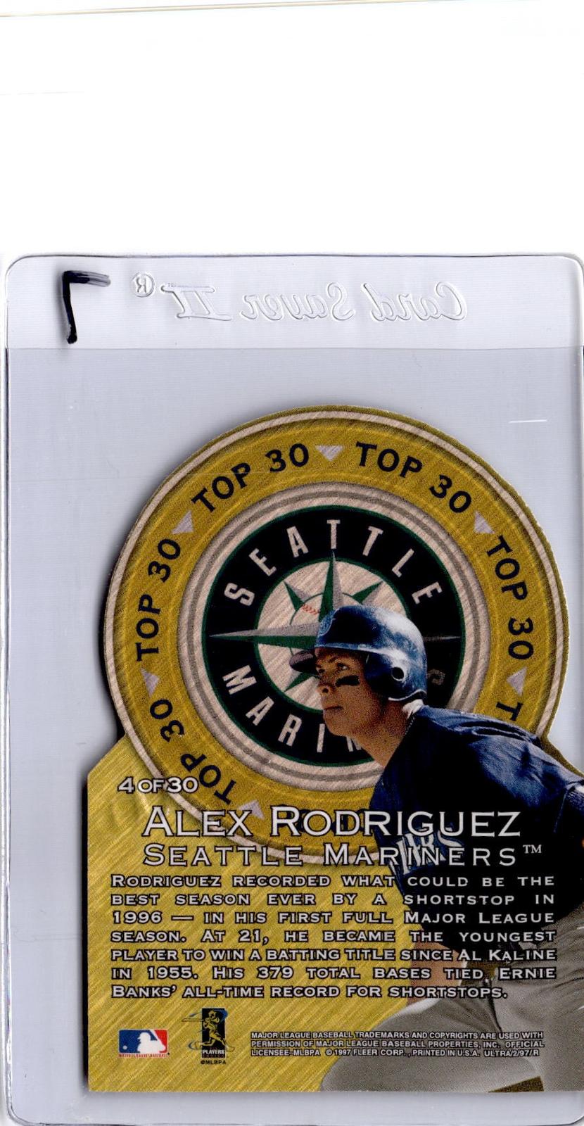 1997 Ultra #4 Alex Rodriguez Top 30 Gold Medallion