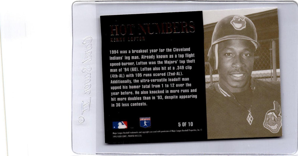 1995 Flair #5 Kenny Lofton Hot Numbers