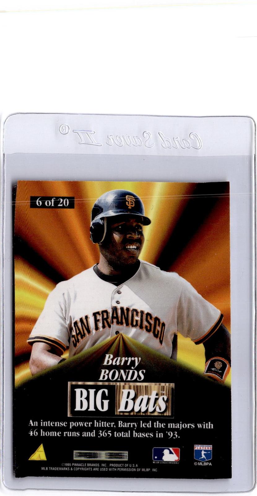 1996 Score #6 Barry Bonds Big Bats