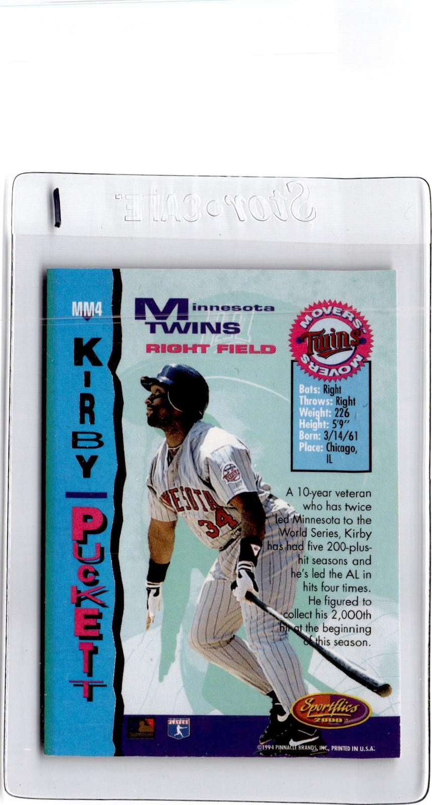 1994 Sportflics 2000 #MM4 Kirby Puckett Movers