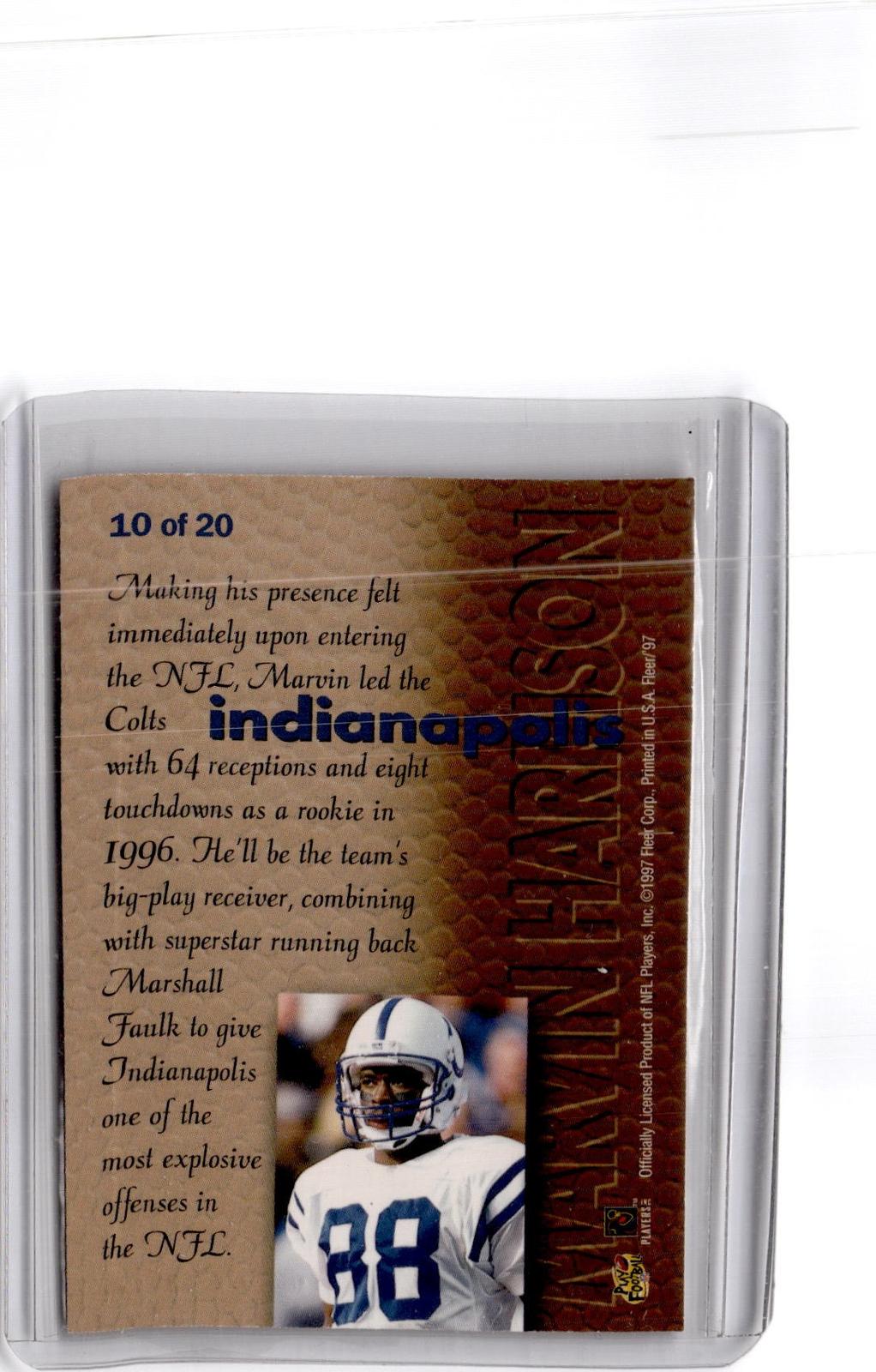 1997 Fleer #10 Marvin Harrison Rookie Sensations
