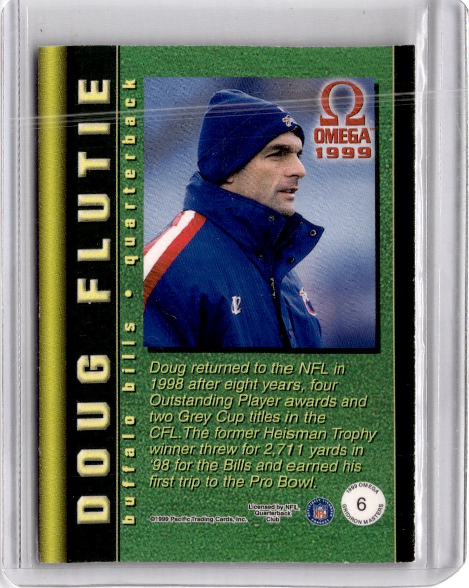 1999 Pacific Omega #6 Doug Flutie Gridiron Masters
