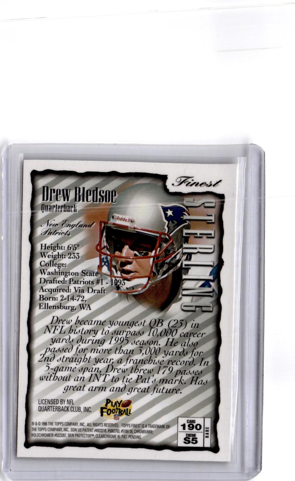 1996 Finest #190 Drew Bledsoe Rare GOLD