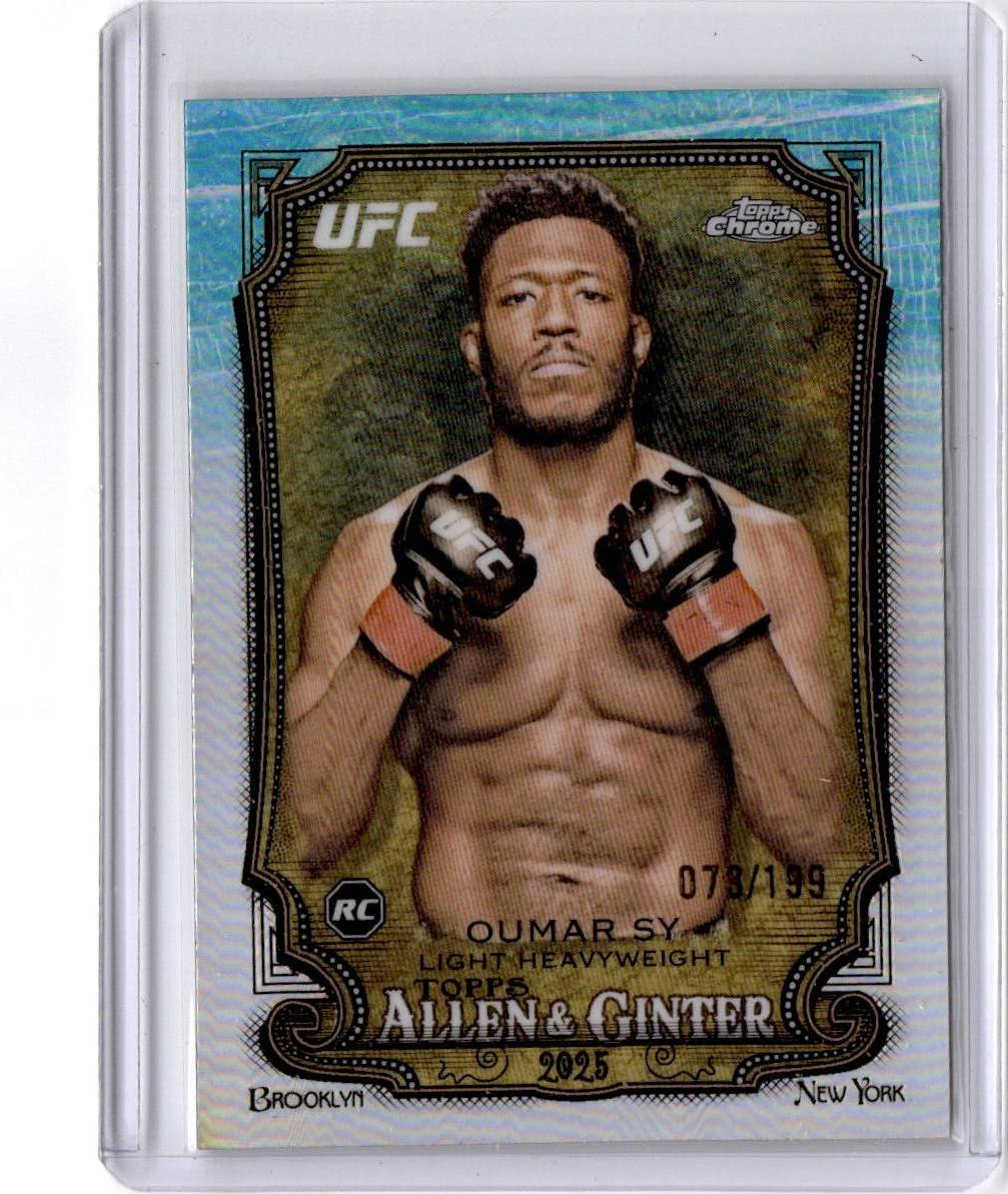 2026 Topps Chrome UFC #AG-7 Oumar Sy Allen & Ginter Aqua Refractor