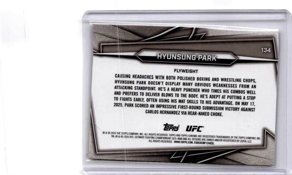 2026 Topps Chrome UFC #134 Hyunsung Park Magenta Refractor