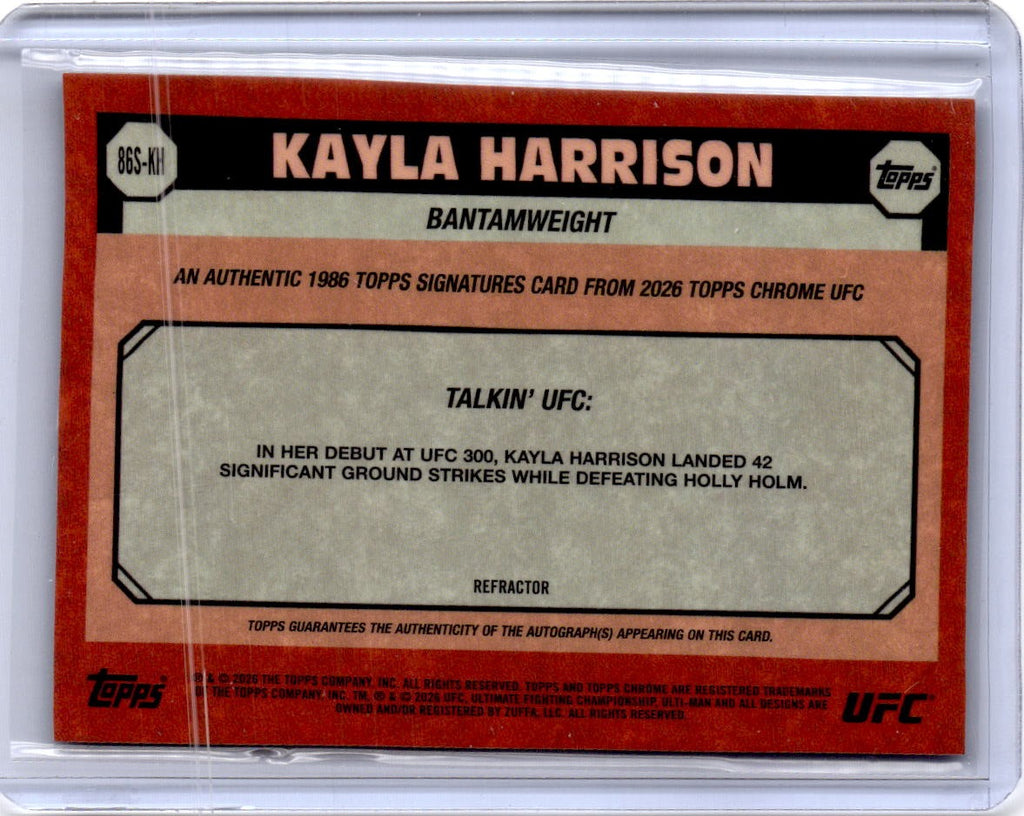 2026 Topps Chrome UFC #86-1 Kayla Harrison 1986 Topps Refractor