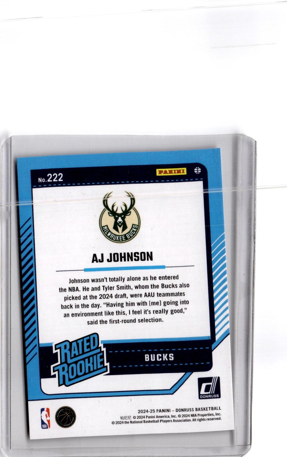 2024-25 Donruss #222 AJ Johnson Crystals #/125