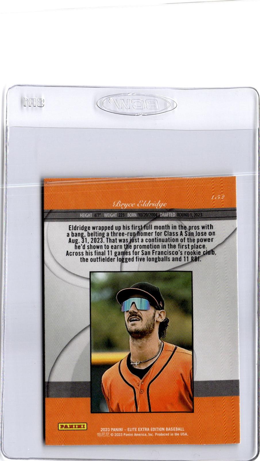 2023 Panini Elite Extra Edition #152 Bryce Eldridge Status Green #/499
