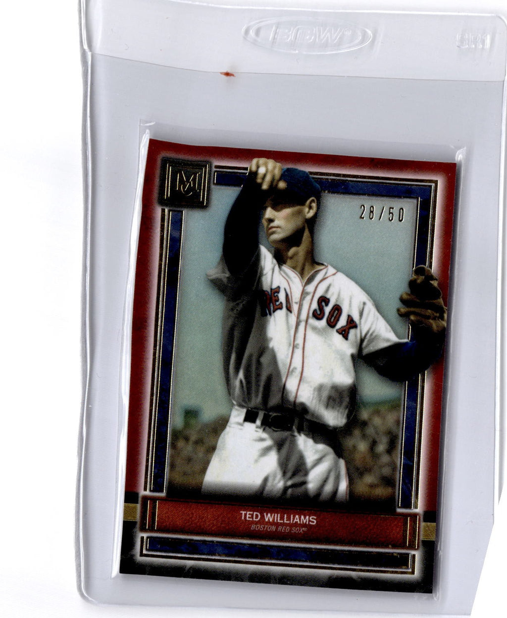 2020 Topps Museum Collection #3 Ted Williams Ruby #/50
