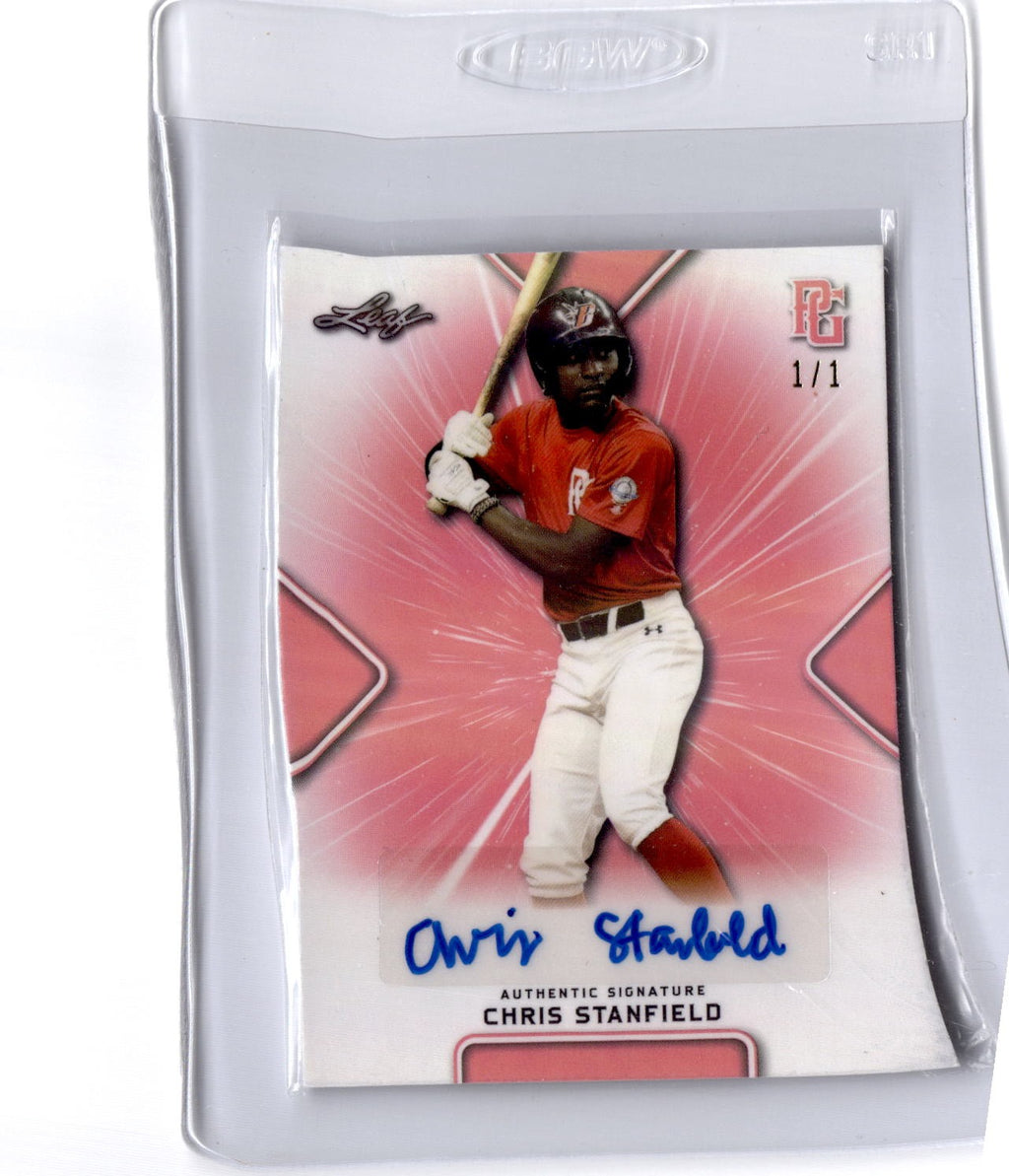 2021 Leaf Perfect Game National Showcase  Chris Stanfield Autographs Pink #/1