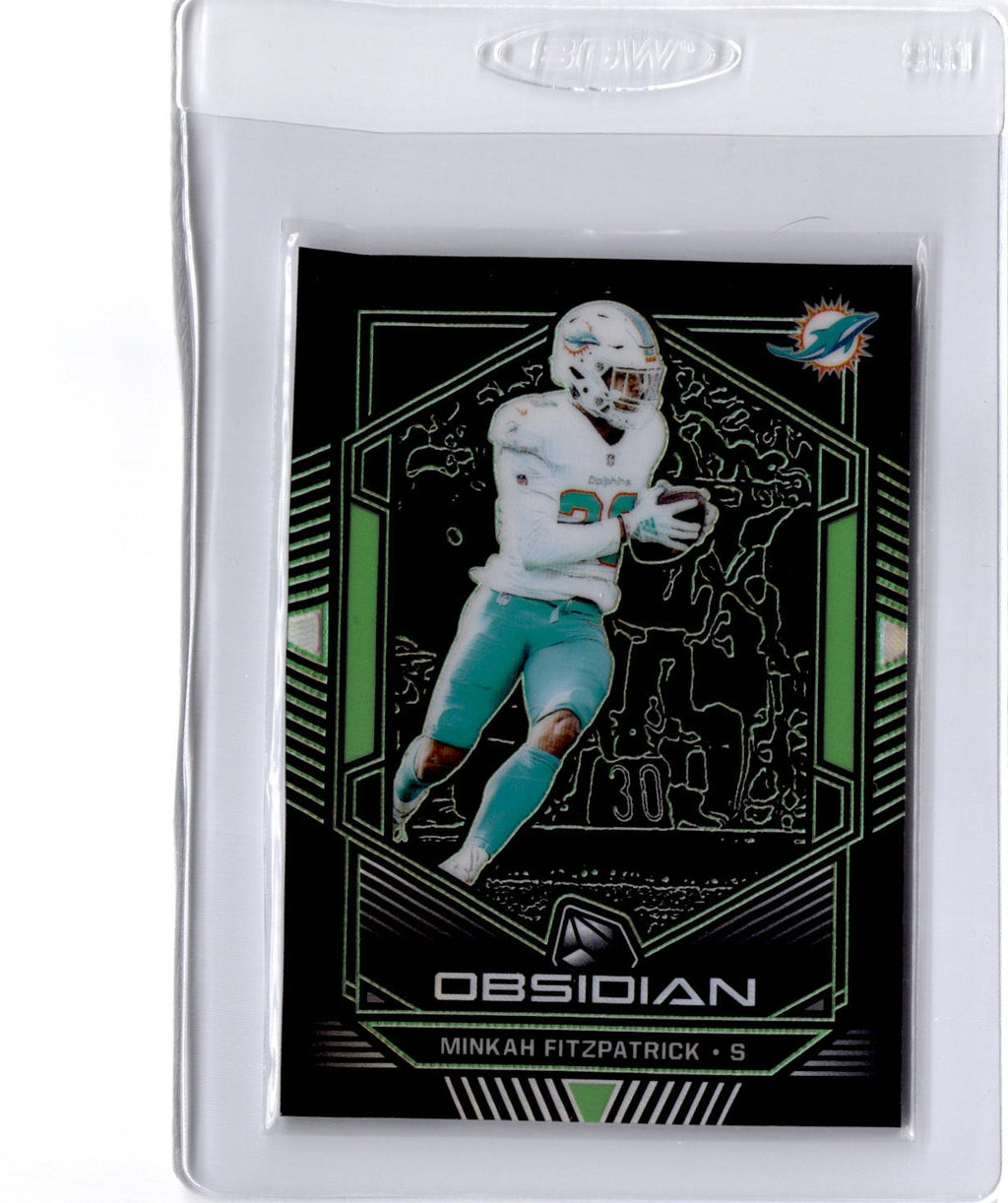 2019 Panini Obsidian #9 Minkah Fitzpatrick Electric Etch Green #/25