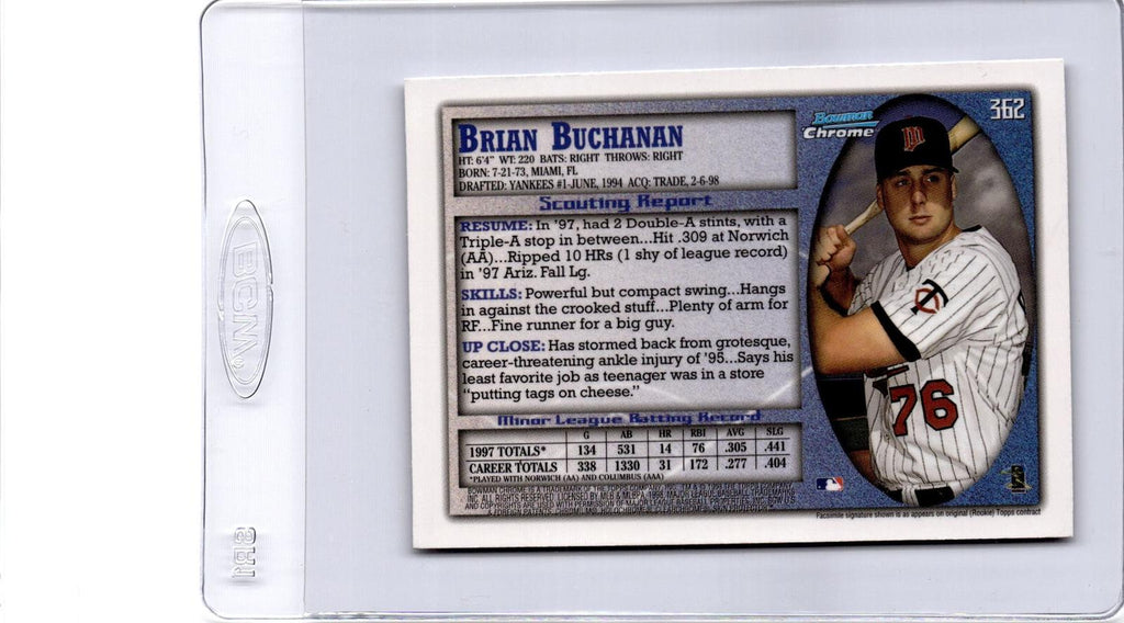 1998 Bowman Chrome #362 Brian Buchanan International