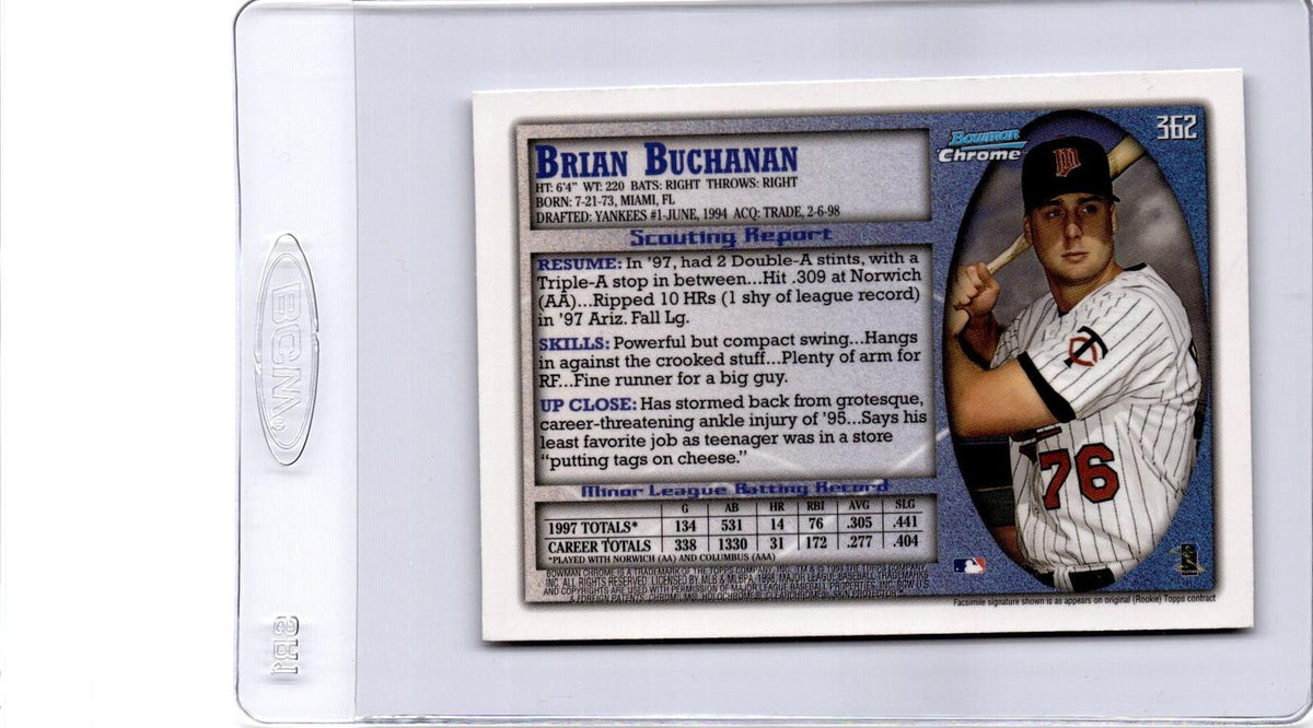 1998 Bowman Chrome #362 Brian Buchanan International
