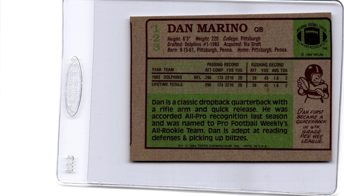 1984 Topps #123 Dan Marino