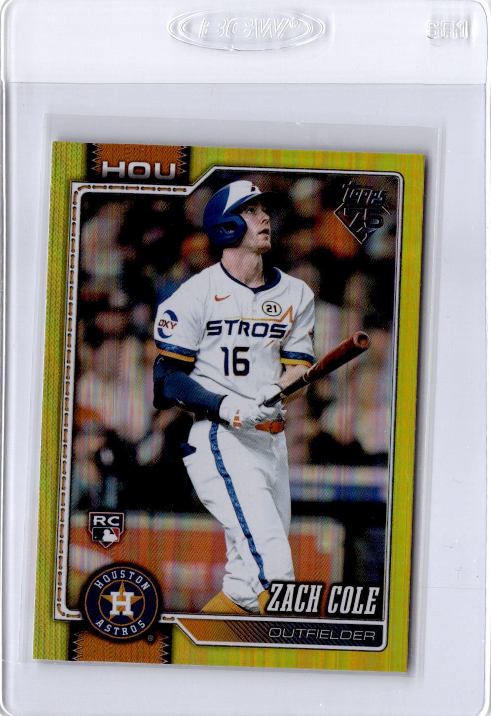 2026 Topps #601 Zach Cole Yellow Holo Foil #/399