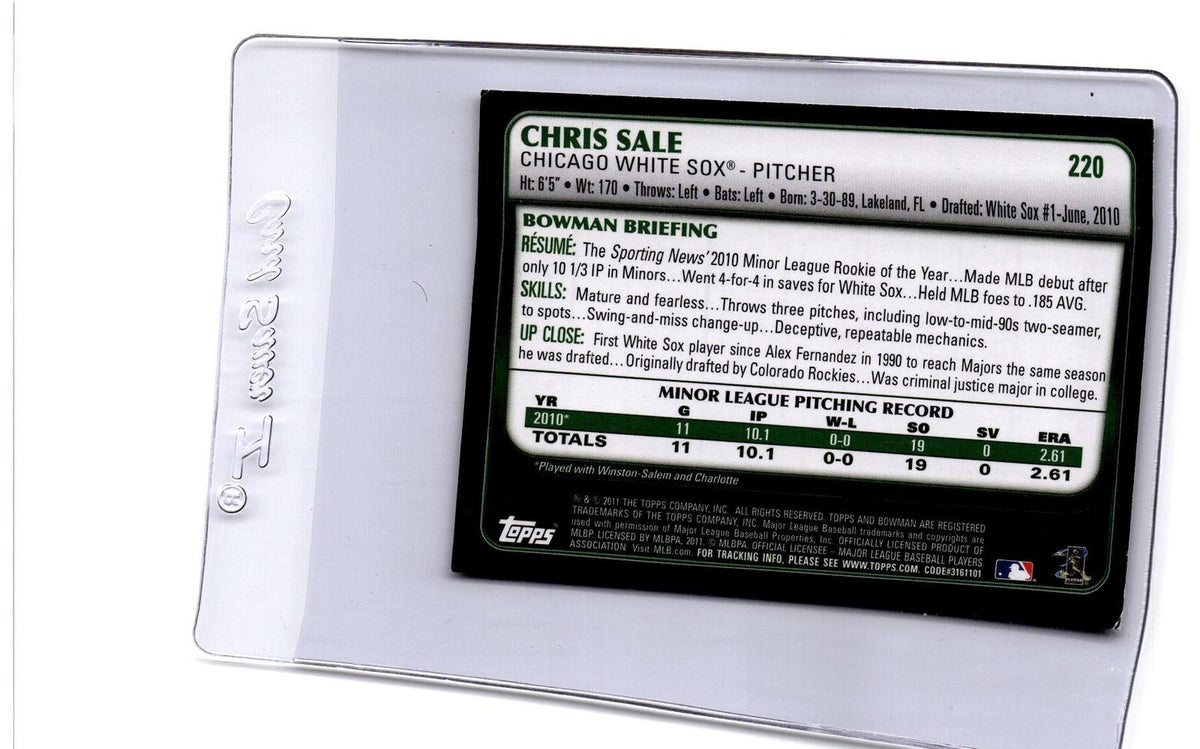 2011 Bowman #220 Chris Sale
