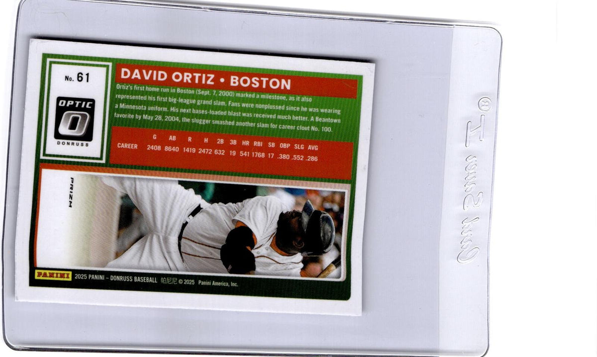 2025 Donruss #61 David Ortiz Optic Blue Velocity