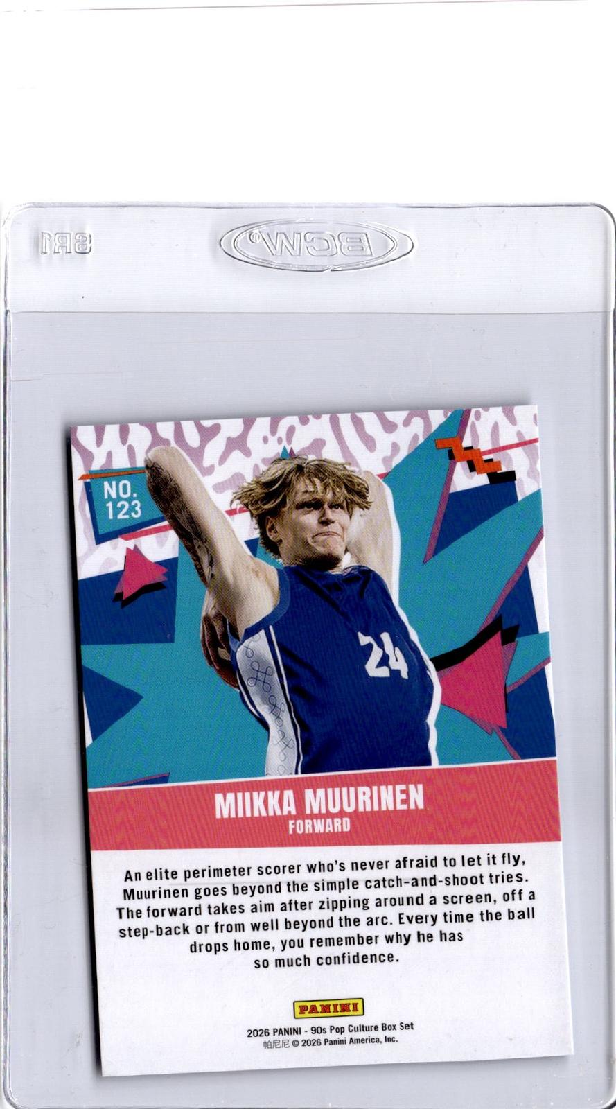 2026 Panini Decades 90s Pop Culture #123 Miikka Muurinen Teal