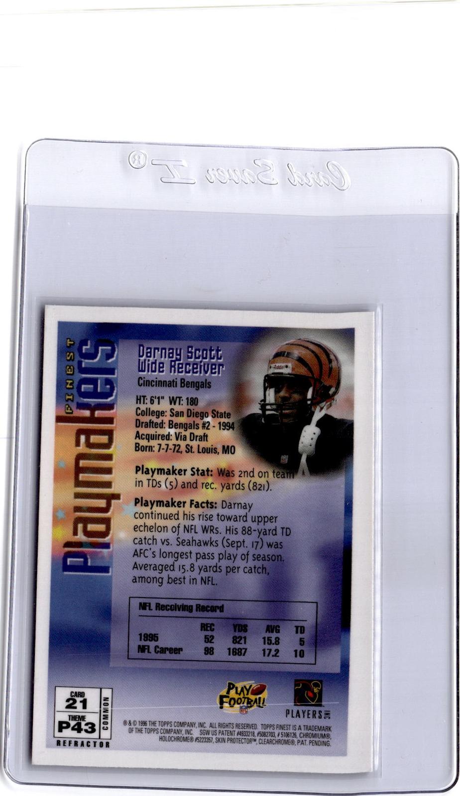 1996 Finest #21 Darnay Scott Refractor