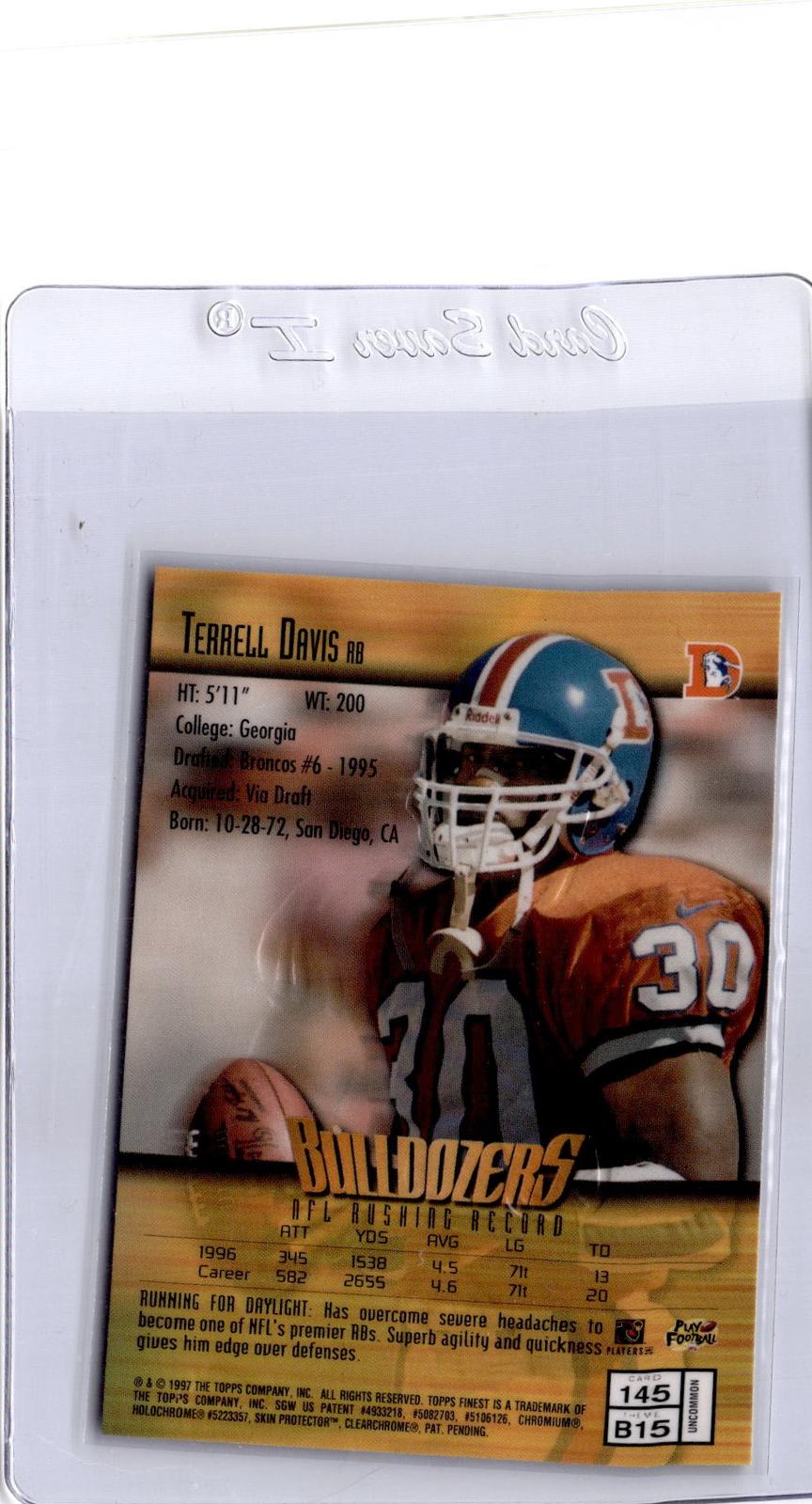 1997 Finest #145 Terrell Davis Embossed uncommon silver