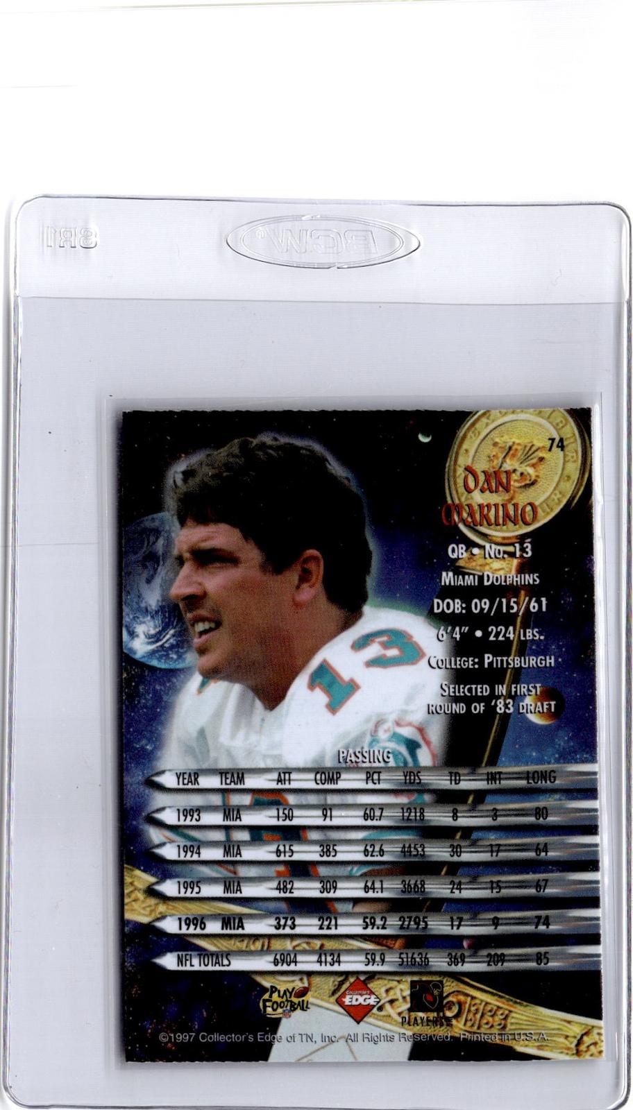 1997 Collector's Edge Excalibur #74 Dan Marino