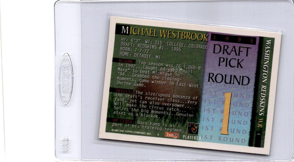 1995 Bowman #4 Michael Westbrook First Round Picks