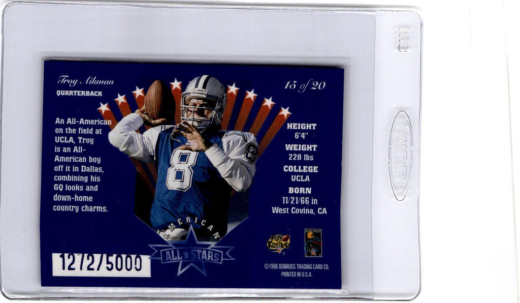 1996 Leaf #15 Troy Aikman American All-Stars #/5000