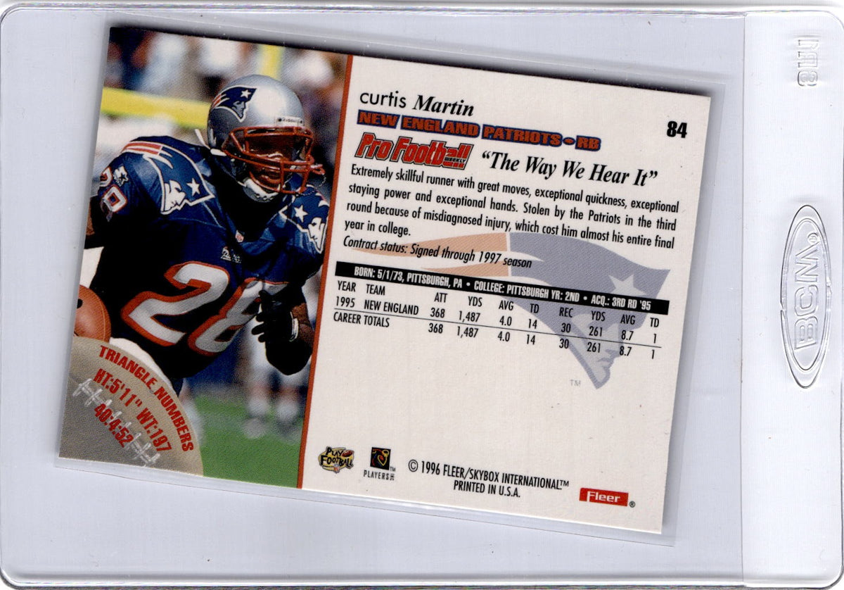 1996 Fleer #84 Curtis Martin