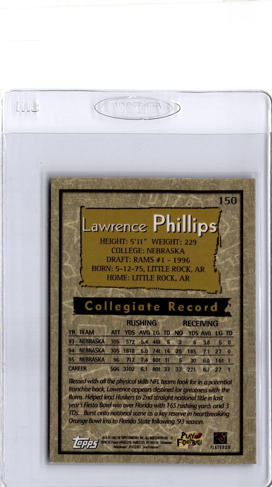 1996 Topps Chrome #150 Lawrence Phillips