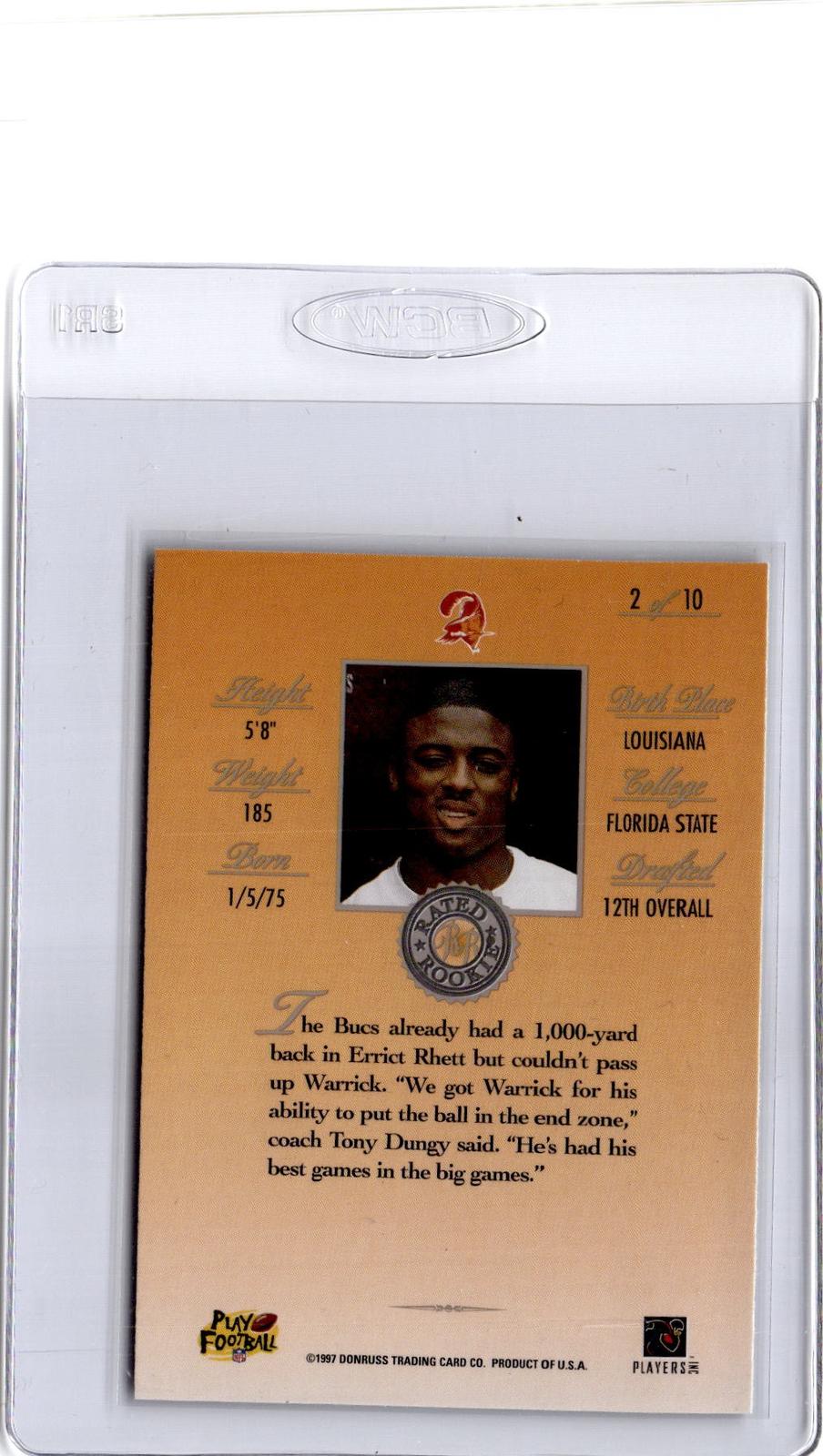 1997 Donruss #2 Warrick Dunn Rated Rookies