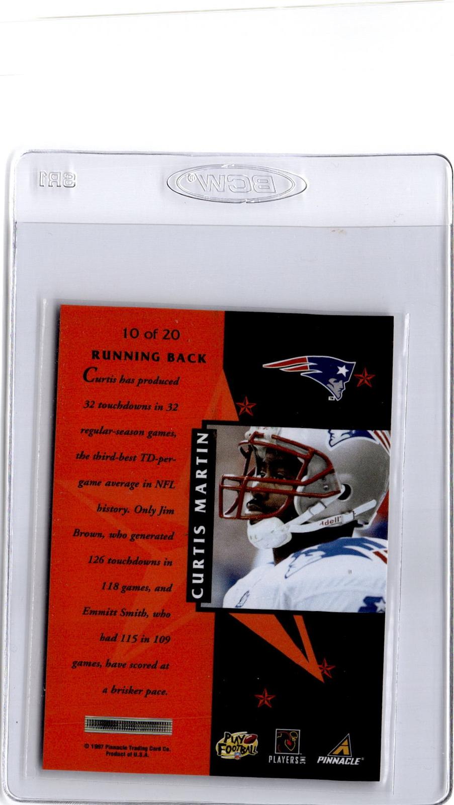 1997 Pinnacle Certified #10 Curtis Martin Certified Team