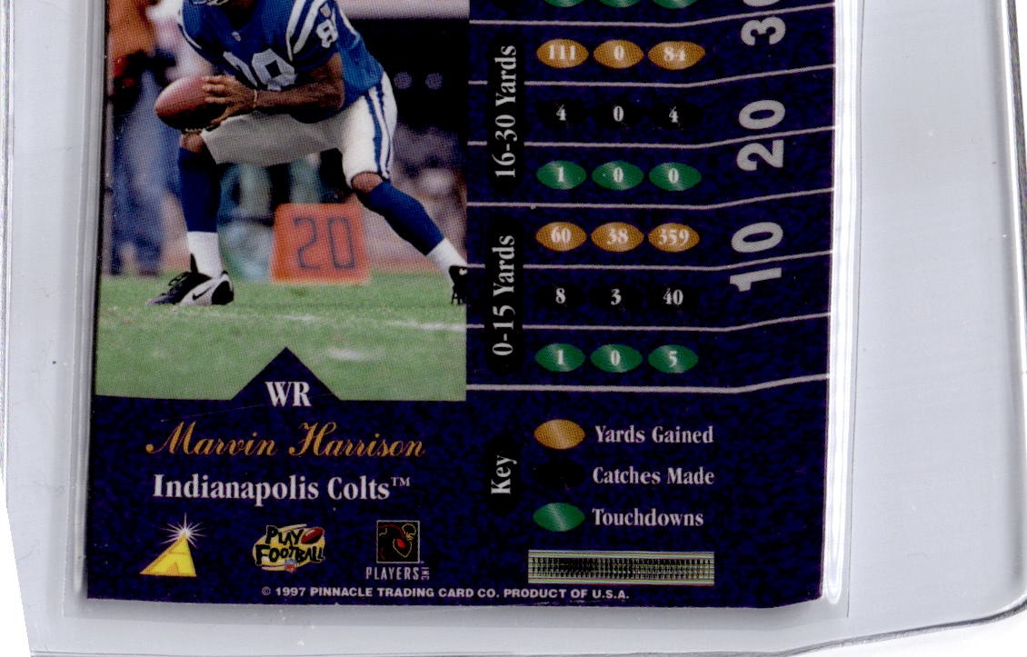 1997 Zenith #118 Marvin Harrison