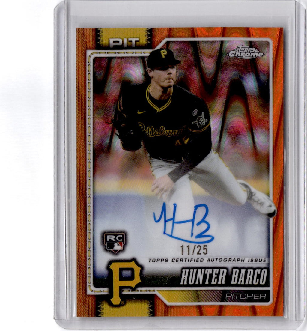 2026 Topps Chrome Hunter Barco Rookie Autographs Orange Raywave Refractor #/25