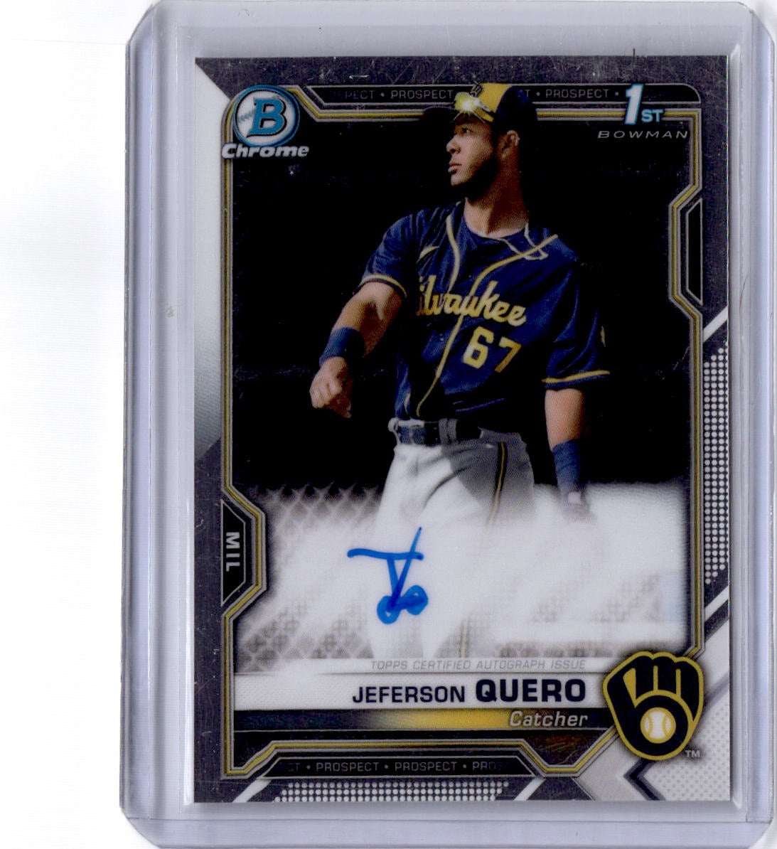 2021 Bowman Chrome #CPA-JQ Jeferson Quero Prospect Autographs
