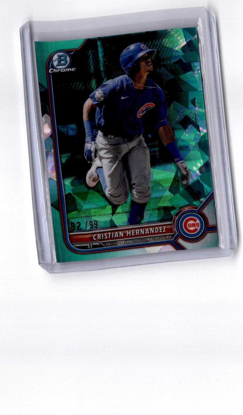 2022 Bowman Chrome Sapphire Edition  Cristian Hernandez Prospects Aqua #/99