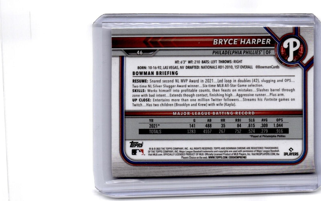 2022 Bowman Chrome Sapphire Edition #46 Bryce Harper