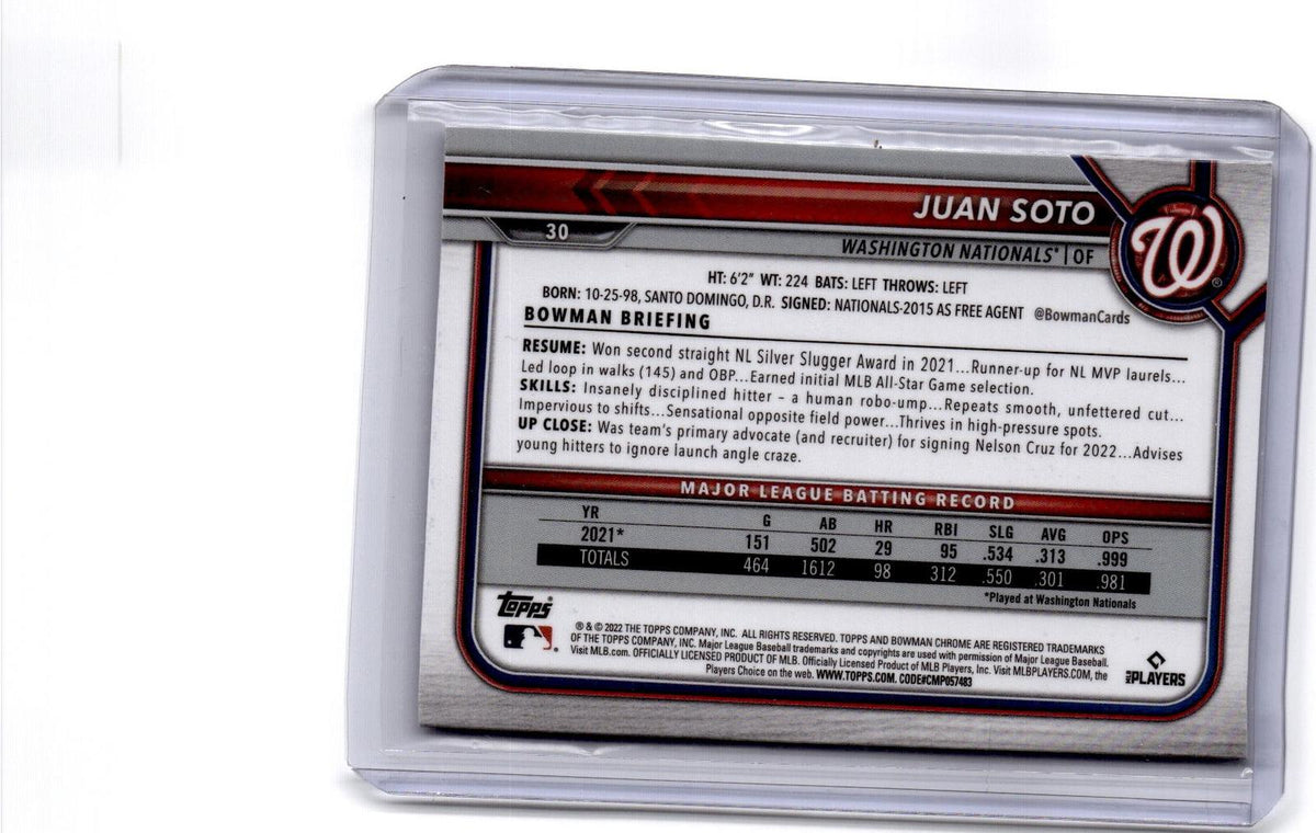 2022 Bowman Chrome Sapphire Edition #30 Juan Soto