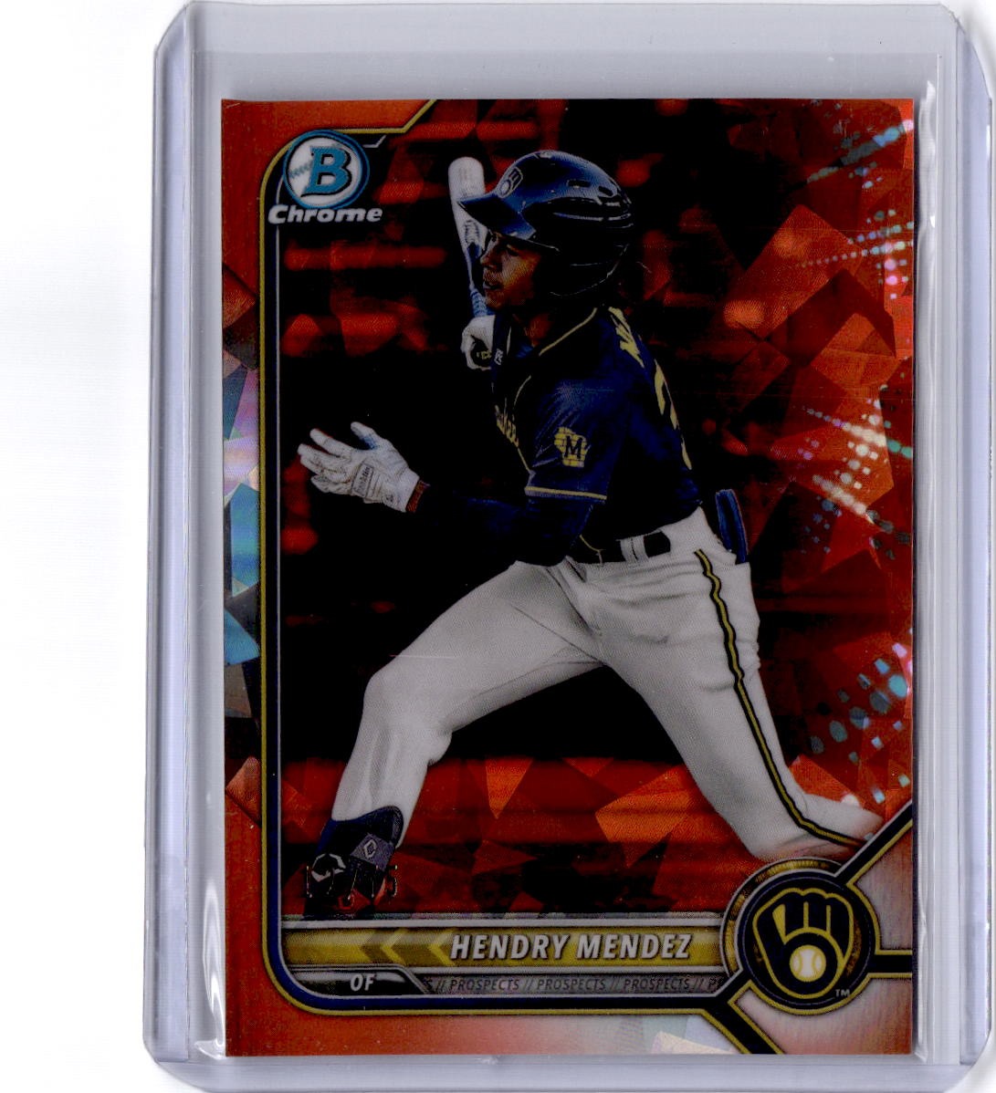 2022 Bowman Sapphire Edition #BCP-88 Hendry Mendez Orange #/75