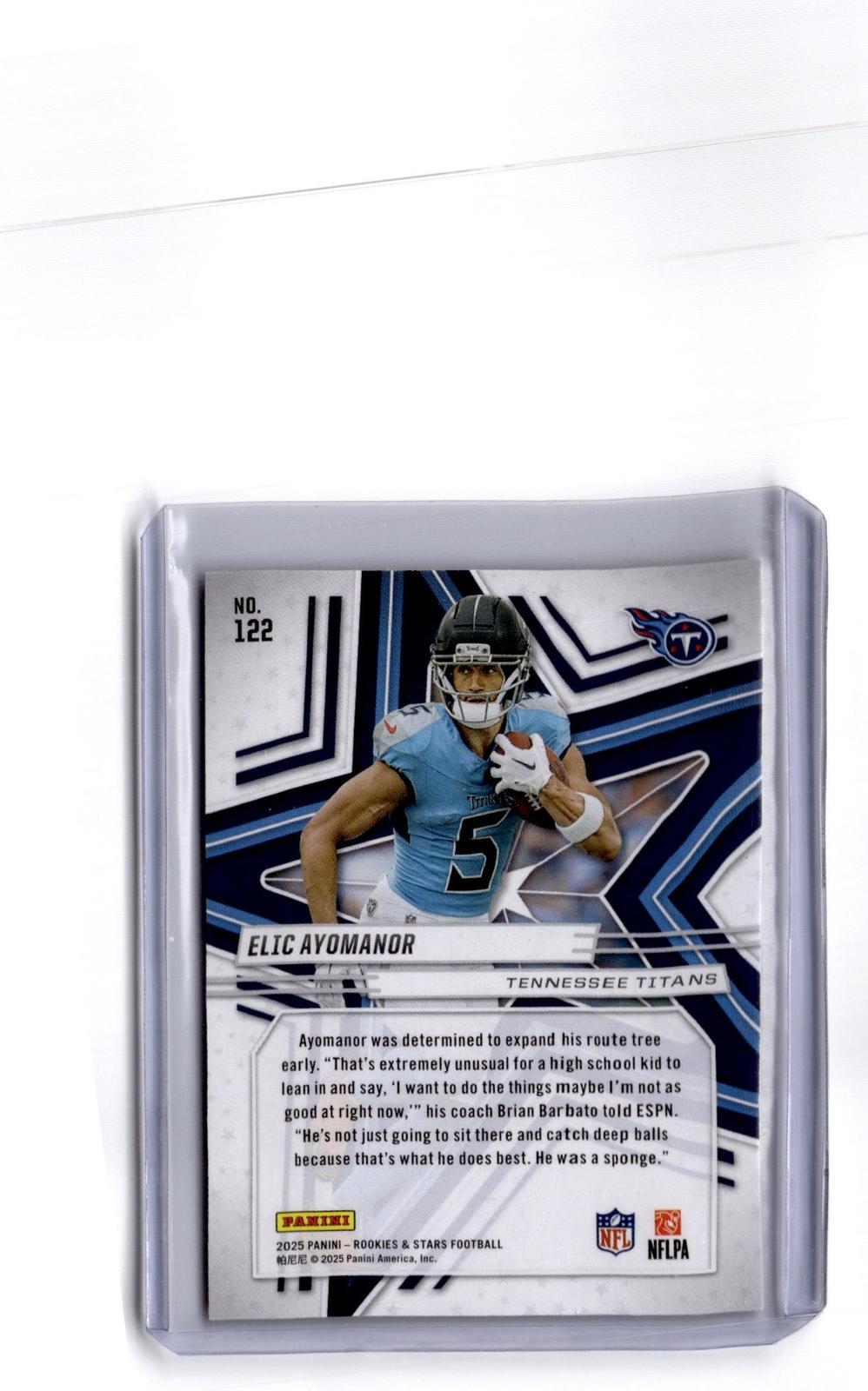 2025 Panini Rookies & Stars #122 Elic Ayomanor Preferred Gold #/25