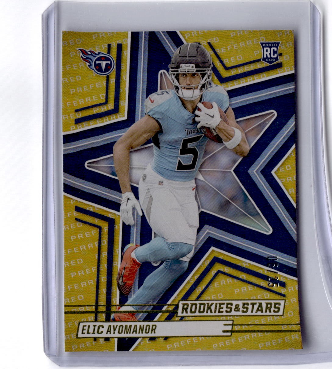 2025 Panini Rookies & Stars #122 Elic Ayomanor Preferred Gold #/25
