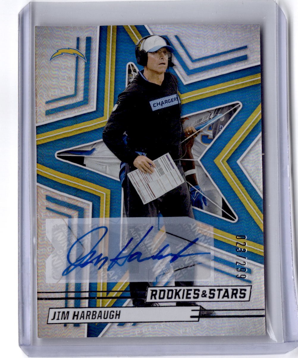 2025 Panini Rookies & Stars #3 Jim Harbaugh Signatures /299