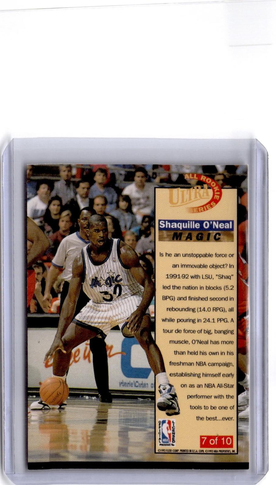 1992-93 Ultra #7 Shaquille O'Neal All-Rookie Series