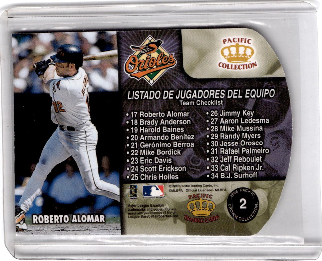 1998 Pacific #2 Cal Ripken Jr. / Roberto Alomar Team Checklists